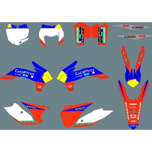 Free custom numbers Motorcycle Decals Graphics Backgrounds Stickers For KTM EXC EX-C 2014 2015 2016 SX SXF SX-F 2013 2014 2015