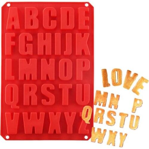 Large Silicone Alphabet Baking Moulds Cake Baking Utensils Good Toughness DIY Ice Tray Letter Cake Mold Cake Decorating Tools