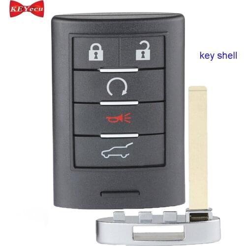 KEYECU for Cadillac SRX 2007 2008 2009 2010 2011 2012 2013 2014 2015 Remote Car Key Shell Case Fob for NBG009768T