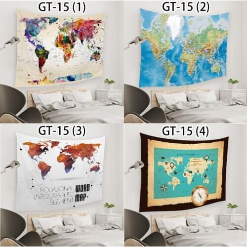 Color world map anime tapestry urban outfitters wall decor hanging cloth wall decor dorm room decor hamsa decor room decoration