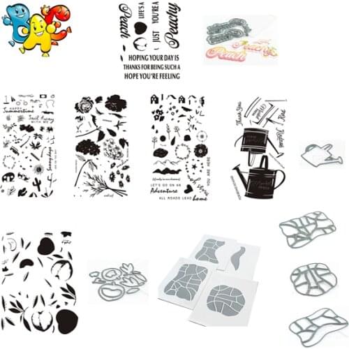 Flower Transparent Clear Stamps for DIY Scrapbooking/Card Making/Kids Christmas Fun Decoration Supplies