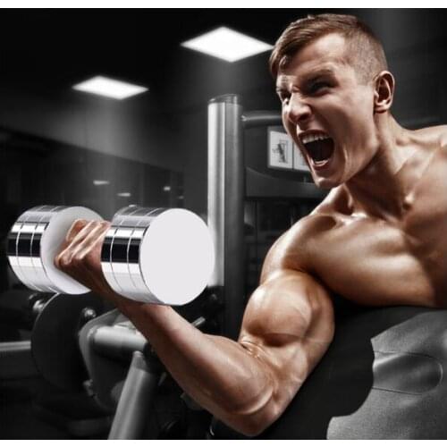 7.5KG*2PCS Detachable Lifting Dumbbell Electroplate Fitness Dumbbell Aerobics Exercise Equipment