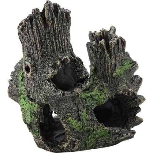 Aquarium Driftwood Decoration Artificial Resin Tree Trunk For Fish Tank Ornaments Crystal Shrimp Refuge Play House Breeding
