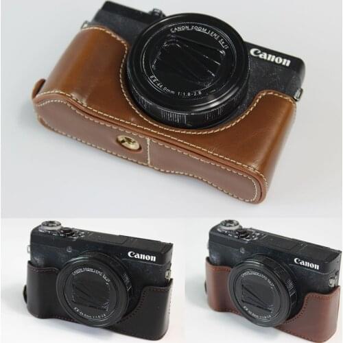 Leather Protect Half Case Grip for canon PowerShot G5X Mark II Camera