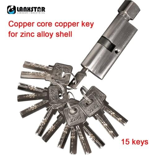 Lanxstar Entrance Door Lock Small 70 Cylinder 29mm Lock Core Indoor Fittings Cylinders 3pcs/8pcs/15pcs Keys Durable Lock-cores