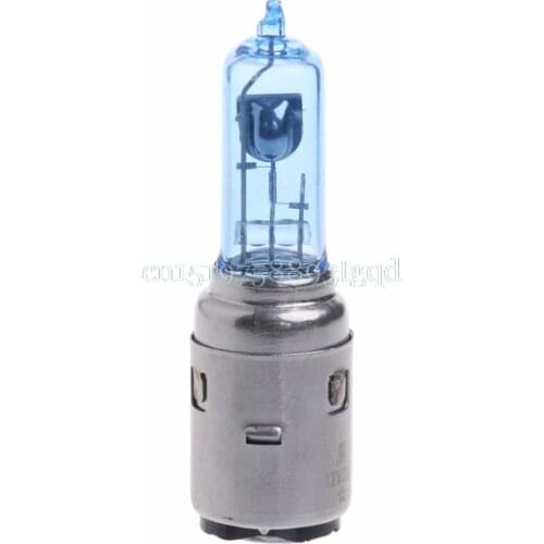 Motorcycle DC 12V 35W BA20D Headlight Halogen Bulb Xenon White Light
