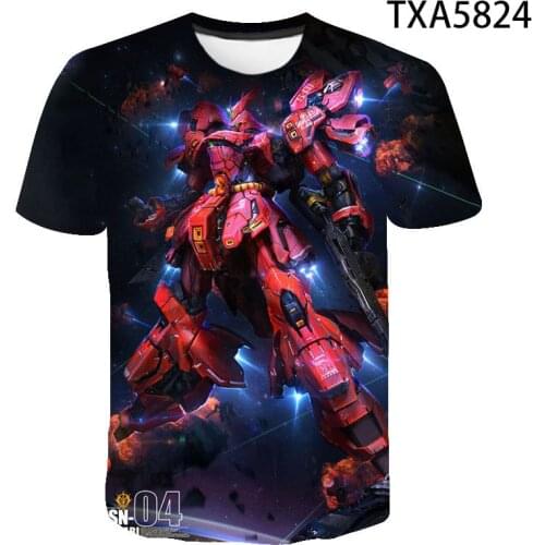 2020 New Summer 3D T shirt Gundam Men Women Children Casual Fashion Streetwear Boy Girl Kids Printed T-shirt Cool Tops Tee