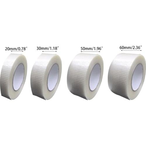 M17F 1 Pc Strong Crossweave Reinforced Tape,Transparent Bi-Directional Filament Strapping Tape, Fiberglass Reinforced Tape