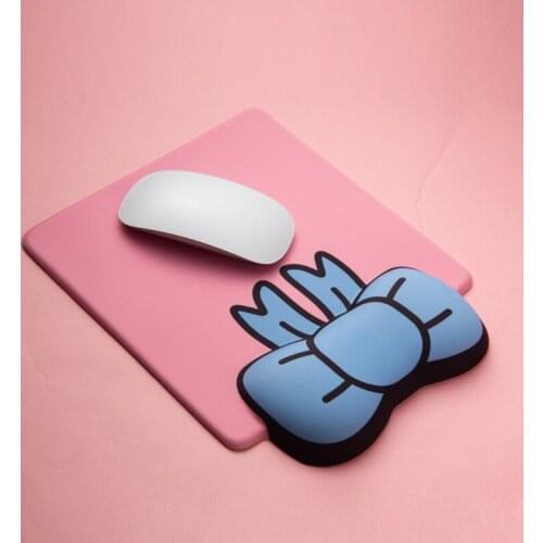 Cute Bowknot Wrist Mouse Pad Hand Rest Cartoon Print Girl Small Wrist Pad Mouse Q1JF
