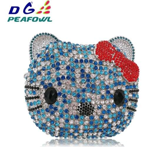 Cartoon Avatar Crystal Clutch Bag Female Party Purses Evening Box Bag Wedding Diamond Handbag Bridal Minaudiere Dinner Purse