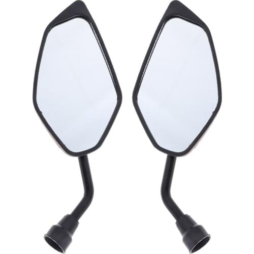 Universal Motorcycle Moped Dirt Bike ATV Scooter 10mm Rear View Side Mirror (1 Pair)