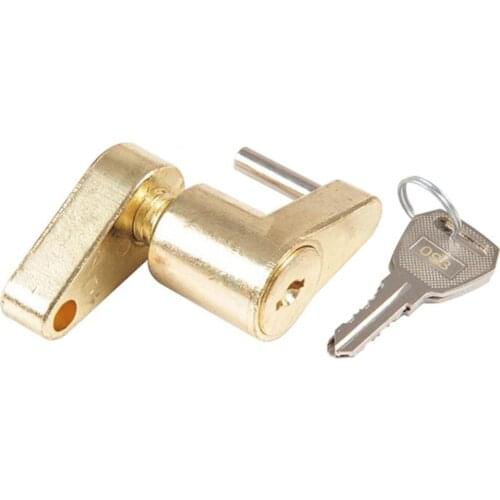 Zinc Alloy 1/4inch Universal Trailer Tow Hitch Bar Coupler Lock with 2 Keys Rust-proof Car Lock Trailer Coupler Lock