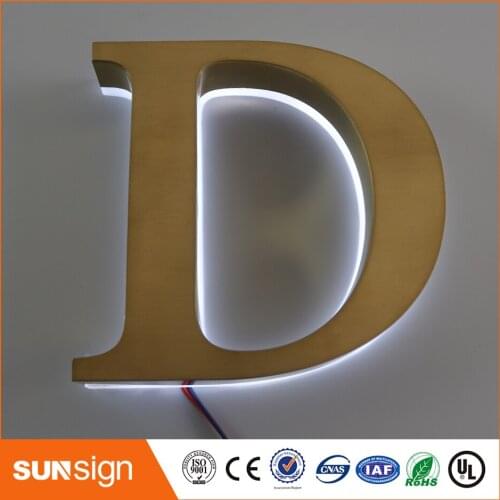 Waterproof advertising storefront signs outdoor metal backlit signs