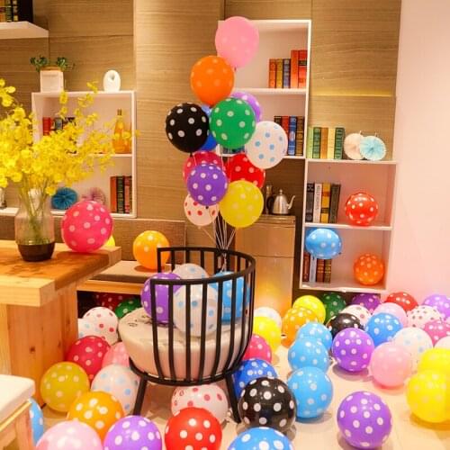 10Pcs 12Inch Color Polka Dot Latex Balloons Birthday Party Christmas Wedding Decoration Supplies Balloons Baby Shower Globos
