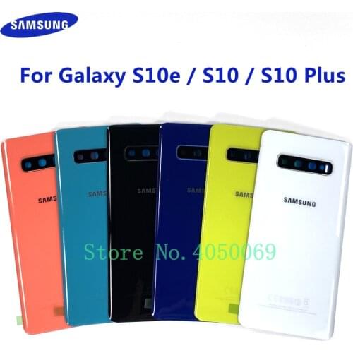 SAMSUNG Galaxy S10 G9730 S10+ Plus G9750 S10e G970 Back Glass Housing Cover Rear Battery Door Case Repair Parts Replacement