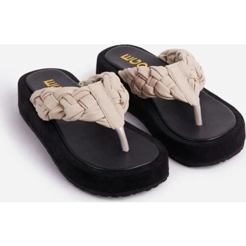 2021 New Fashion Slippers for Women Round Toe Flat Casual Shoes Women Slide Summer Womens Flip Flops Beach Slipper Big Size