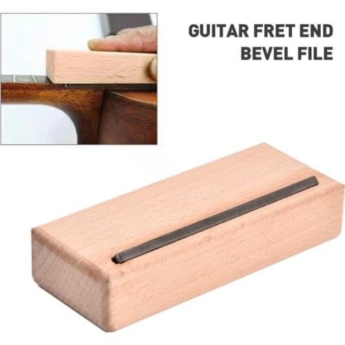1pc Guitar Fret End Bevel File Luthier Maple Wood 45 Degree Guitar Polishing Tool