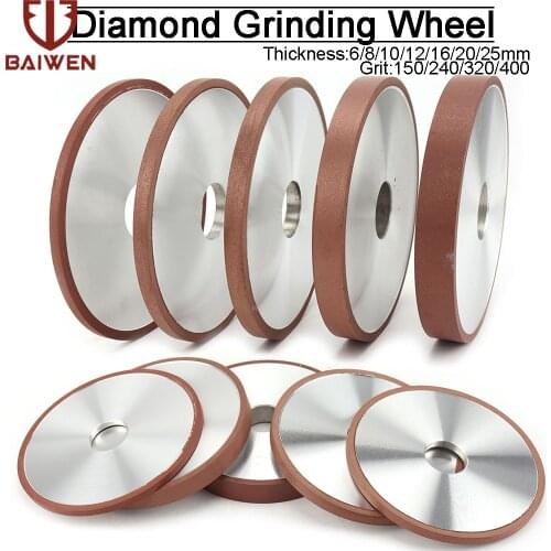 1pc Parallel Diamond Grinding Wheel 150mm/200mm Circle Abrasive Tool for Tungsten Steel Milling Cutter Power Tool Accessories