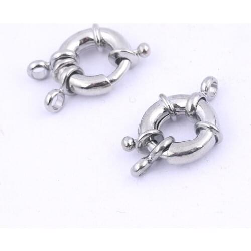 10pcs 12mm dia spring ring clasp diy charm pendant necklace connector findings for jewelry making supplies