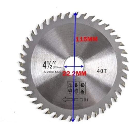 4.5inch/115mm 40 Teeth Carbide Saw Blade Wood Cutting Disc For Chipboard Cutter Multitool Power Tool For Makita Angle Grinder