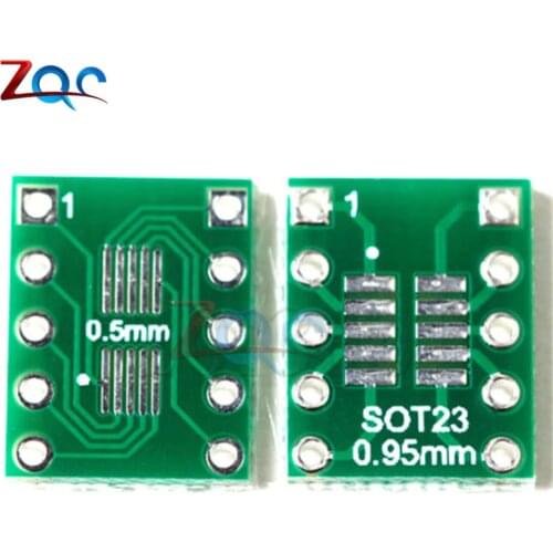 20pcs SOT23 SOP10 MSOP10 Umax SOP23 to DIP10 Pinboard SMD To DIP Adapter Plate 0.5mm/0.95mm to 2.54mm DIP Pin PCB Board Convert