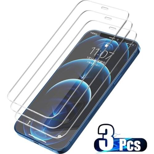 3Pcs Full Cover Glass For iPhone 11 12 Pro Max Screen Protector on For iPhone X XR XS Max 7 8 6 6s Plus 5 SE 2020 Tempered Glass