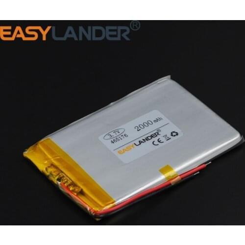 465176 3.7V 2000mAh Polymer Li-ion Battery For Bluetooth Notebook Tablet PC iPAQ E-Book Power Bank PDA Portable DVD 465176