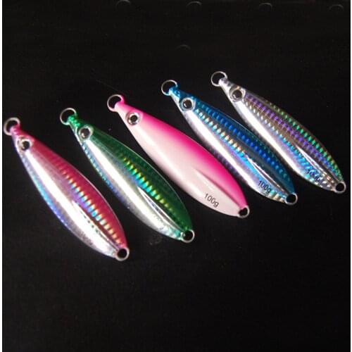 5PCS Deep sea Fishing Spoon Jigging Lure Metal Jig Jigbait spoon Hook Spinner baits 80G 100G 120G 180G Free shipping