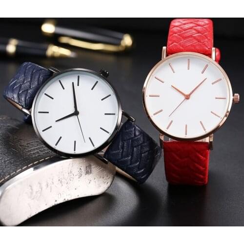 Aishy Fashion Minimalist Thin Watch Men Leather Band Strap Aishy Quartz Men and Women Quartz Simple Watches NO LOGO Reloj