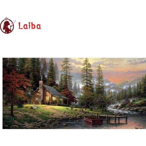 DIY Diamond Painting Nordic Landscape Forest Lodge Diamond Mosaic Full Drill Square Embroidery Cross Stitch Handmade Hobby