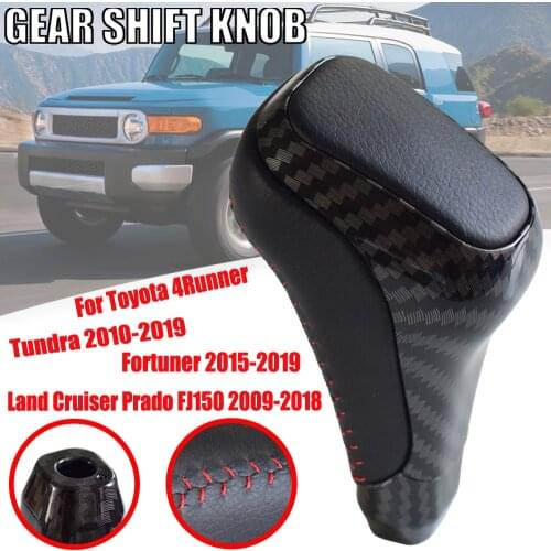 Car Styling For Toyota Fortuner 2015-2019 Land Cruiser Prado FJ150 2009-2018 Carbon fiber AT Gear Shift Knob Stick Hand Ball