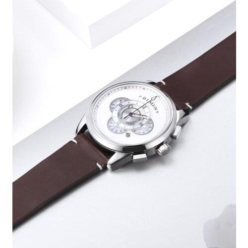 BINLUN Mens Watches Waterproof Quartz Wristwatches Male Luxury Three Dial Watches for Women for Busniess Sports Casual