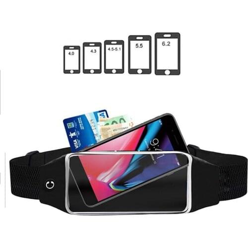 Brand New Women Men Waist bag Sport Waist Bag Screen Mobile Phone Touching Waterproof Running Belt Pouch Holder QHOE for phone