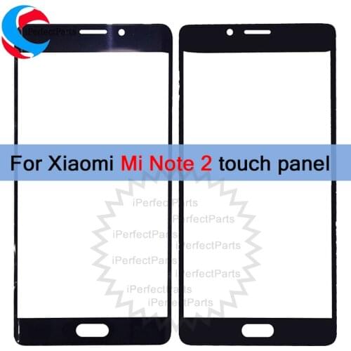 Black For Xiaomi Mi Note2 Note 2 Front Glass 5.7" Touch Screen LCD Outer Panel Glass Lens Repair Part free ship + tools
