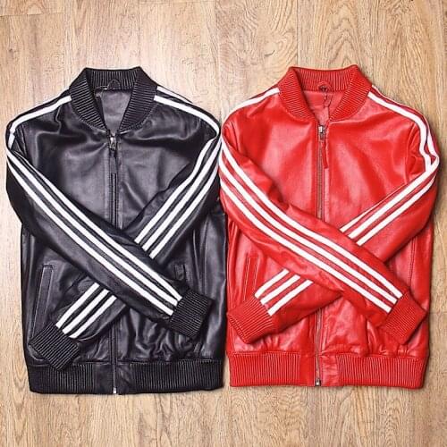 DHL Free shipping 2021 High Quality Male Genuine Leather Sheepskin Leather Jacket