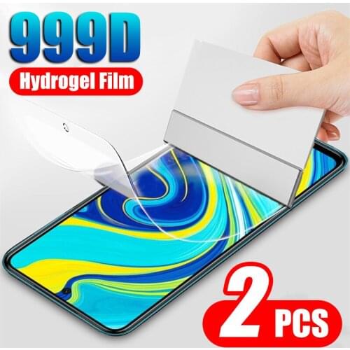 999D Full Cover Hydrogel Film For Xiaomi Redmi 9 Note 9 Pro Max 9S Note 8 5 6 7 Pro 8T 6A 7A 8A 9A K20 K30 Pro Screen Protector