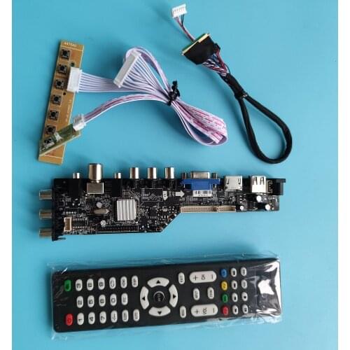 Kit for LP173WD1(TL)(A1) 1600X900 Digital Signal Controller board HDMI VGA USB AV TV 40pin LVDS LED DVB-T2 DVB-T 17.3"