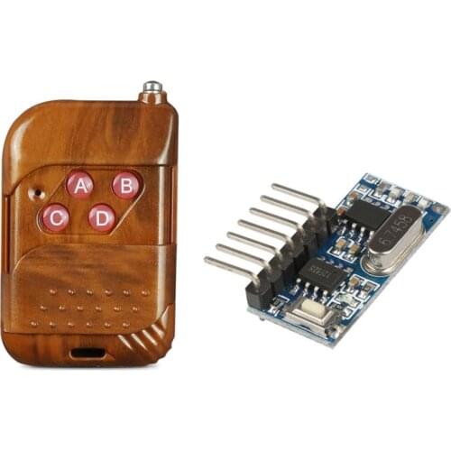 QIACHIP 433mhz RF Relay Receiver Module Wireless 4 CH Learning Button and 433 Mhz RF Remote Controls Switches Transmitter Diy