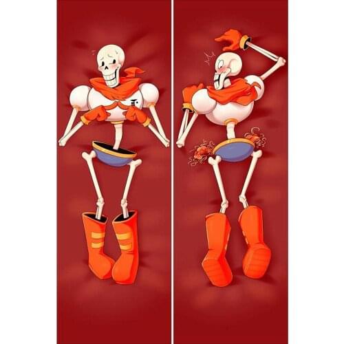 Japanese Cosplay Anime Game Undertale Skeleton Brother Throw Otaku Body Dakimakura Soft Gift Hugging Body Pillow Case 150x50 CM