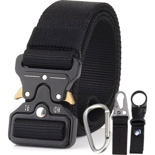 New 3.8cm Tactical belt High Quality Nylon Insert Buckle Mens belt Casual Outdoor Sports training Multifunction belts 125cm