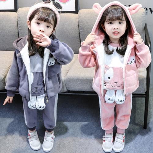 Autumn Winter New Year Sport Suits For Boys Girls School Uniform Baby Girl Kids Sweater Three Piece Suit Children Clothing Sets