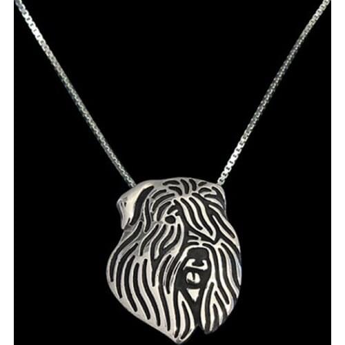 Gold Silver Color with black enamel Bouvier des Flandres Pendant Necklace Hunger Games Women Best Friend Choker 10pcs/lot