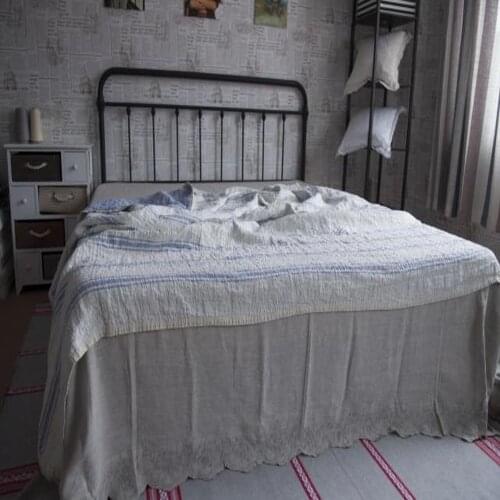 Luxury French Pure Washed Linen Blanket Rugs and Carpets For Living Room Flax Carpet Bedroom