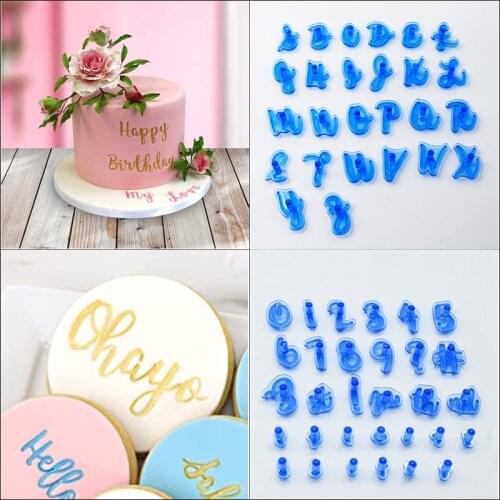 DIY Upper&Lower Case Alphabet Letters Number Baking Cake Mold Cookie Cutter Fondant Tool Set Cookie Cutter Cake Decoration Tools