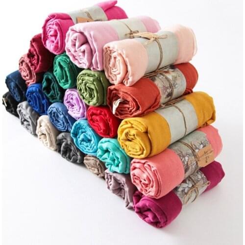 Wholesale New Women Solid Cotton Linen Cape Scarf Oversizes Shawl Muffler Muslim Hijab Winter Wrap Scarves 180*140 cm 22 Colors