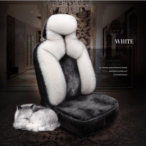 High Quality Long Wool Faux Far Car Seat Covers Universal for hyundai solaris 2017 creta getz i30 accent ix35 i40 accessories