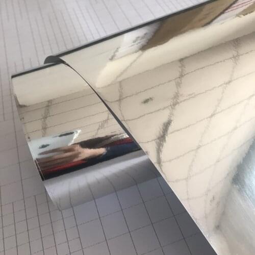 Chrome Mirror Silver Vinyl Wrap Adhesive Car Sticker Decal Film with Air Release Free Bubbles