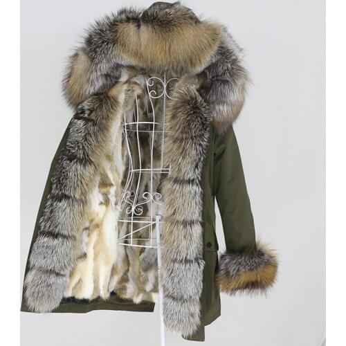 OFTBUY 2020 Waterproof Long Parka Winter Jacket Women Real Rabbit Fur Coat Natural Raccoon Fox Fur Collar Hood Warm Streetwear