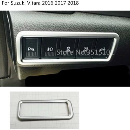 Car Stick Styling Cover ABS Chrome Front Head Fog Light Switch Trim Frame Lamp 1pcs For Suzuki Vitara 2016 2017 2018 2019