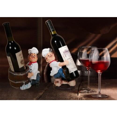 1PC Wine Racks Chief Brother Stylish And Elegant Living Painting Synthetic Resin Wine Rack Home Decor EKI 2050
